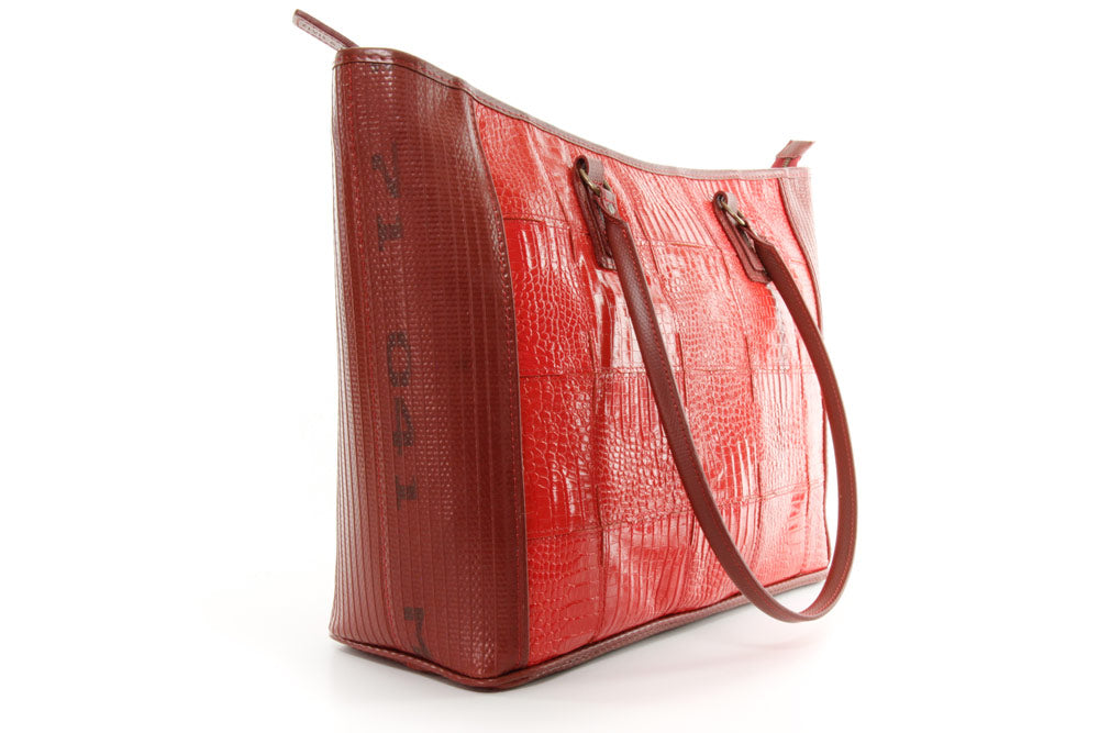 FIRE & HIDE TOTE BAG - RED RED