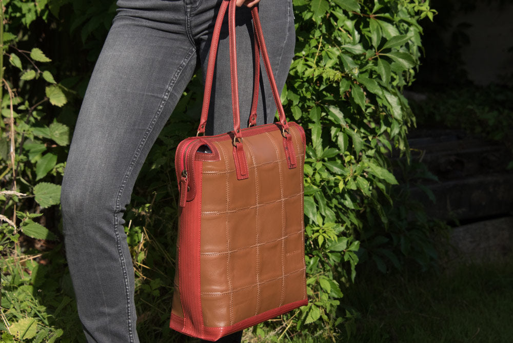 FIRE & HIDE DUTCH TOTE - COGNAC