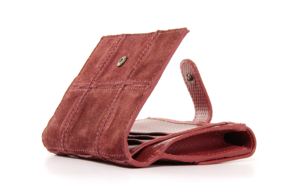 FOLDING PURSE - BLACK | BURGUNDY