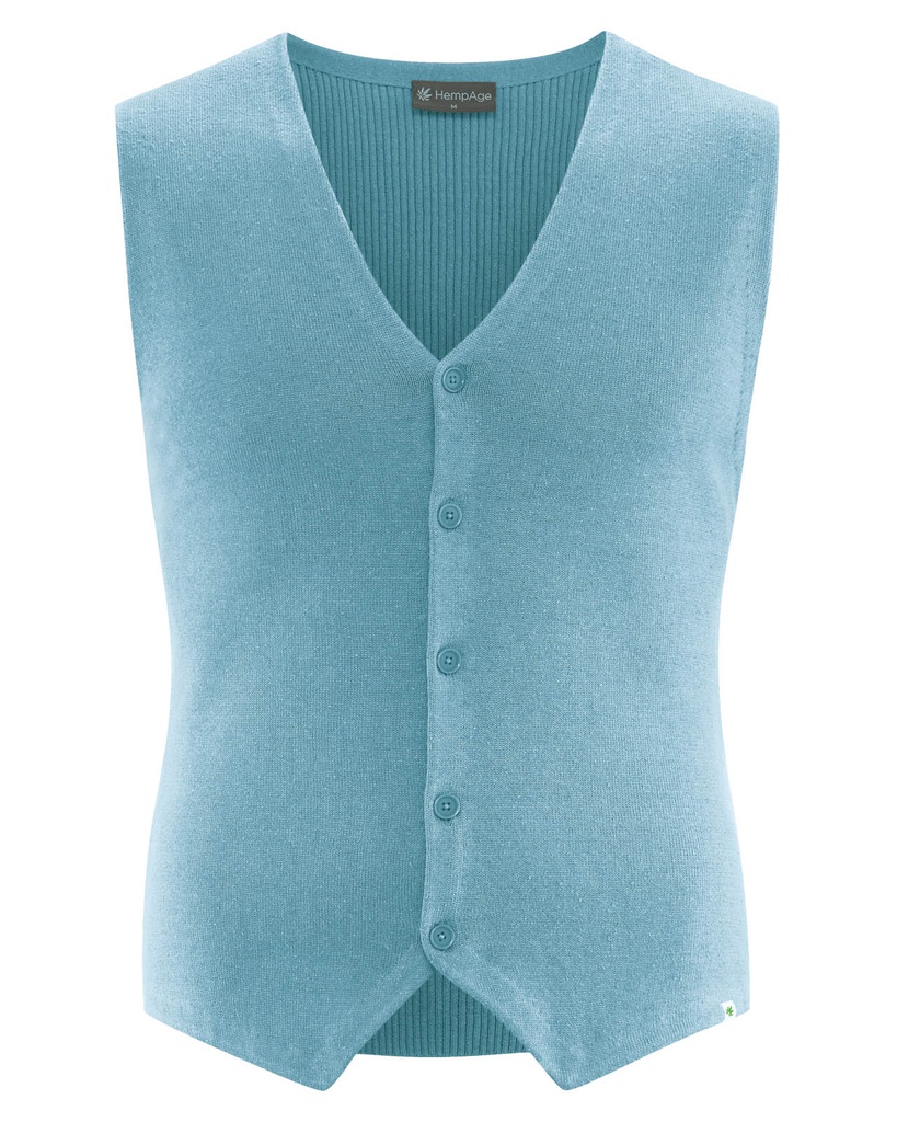 Gilet in maglia di canapa e cotone bio