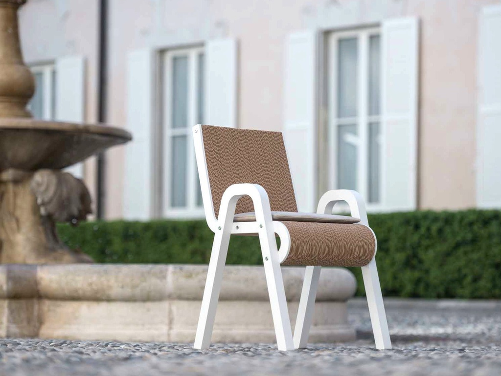 PREZZO SU RICHIESTA - Less Chair- sedia in cartone e legno bianco