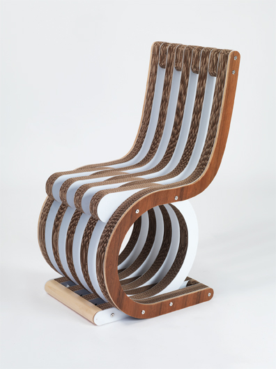 PREZZO SU RICHIESTA - Twist Chair - sedia in cartone e legno
