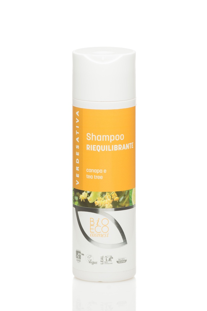 Shampoo Riequilibrante per capelli grassi - canapa e tea tree