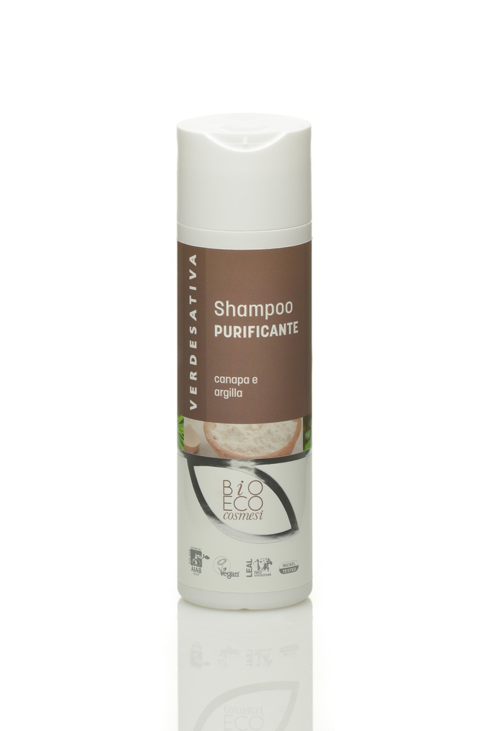 Shampoo Purificante - canapa ed argilla bianca  100% naturale e biodegradabile