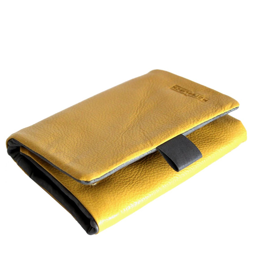 Wallet Berlin - Rfid - Upcycling Giallo