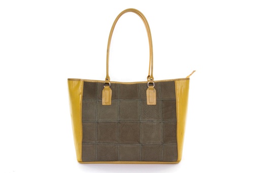 FIRE & HIDE TOTE BAG - OLIVE YELLOW