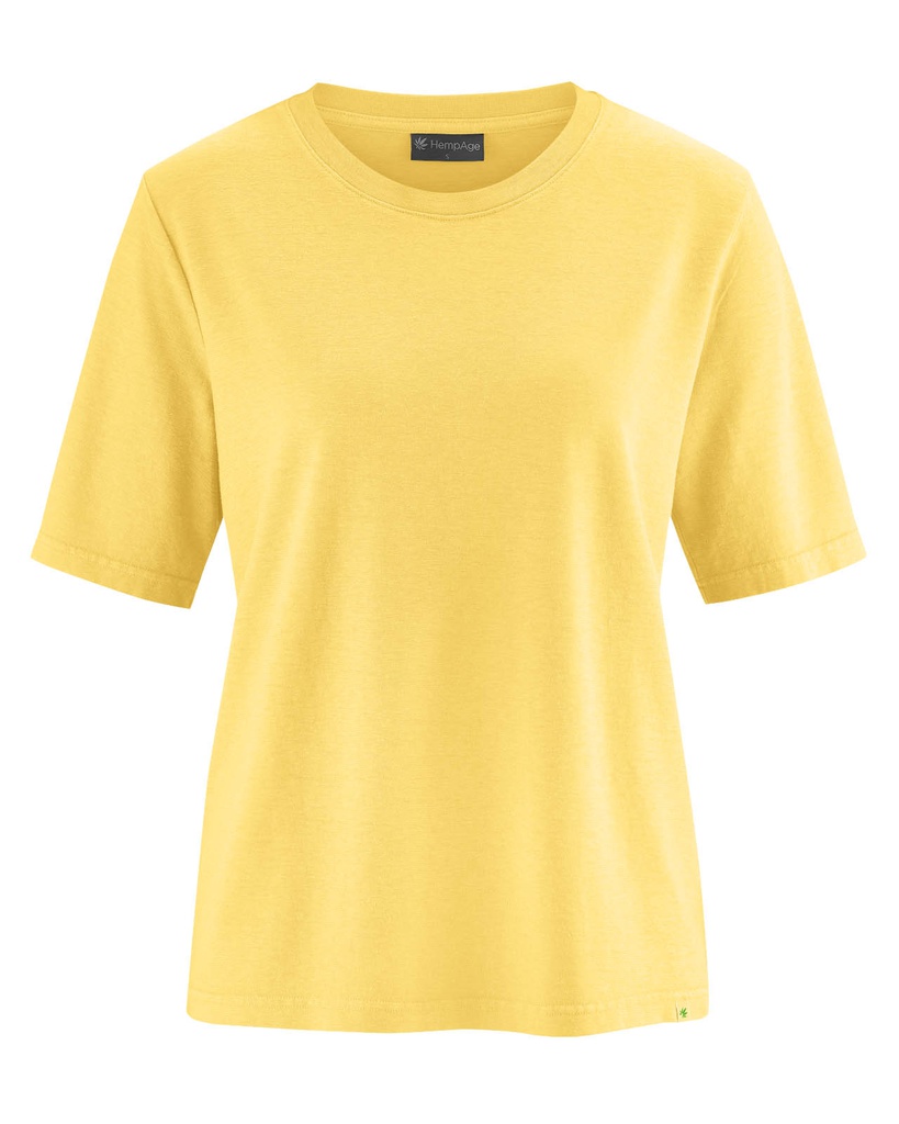 T-Shirt mezza manica in pura canapa e cotone biologico