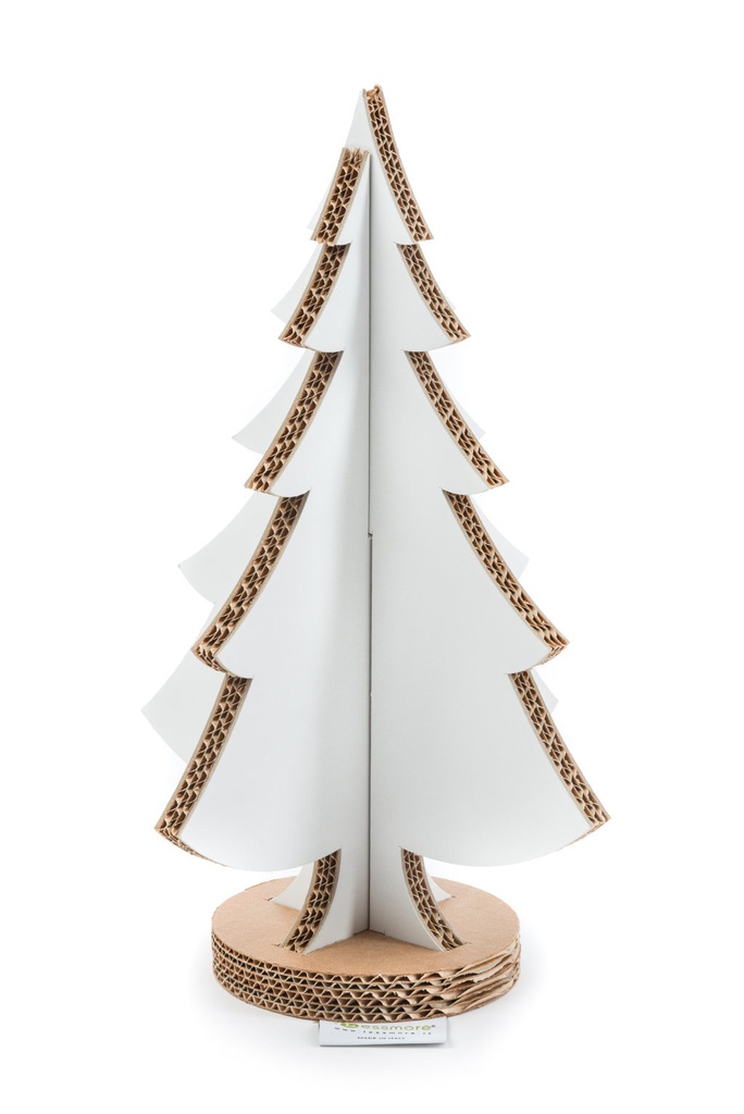 Albero di Natale in Cartone 100% riciclabile - 45 bianco