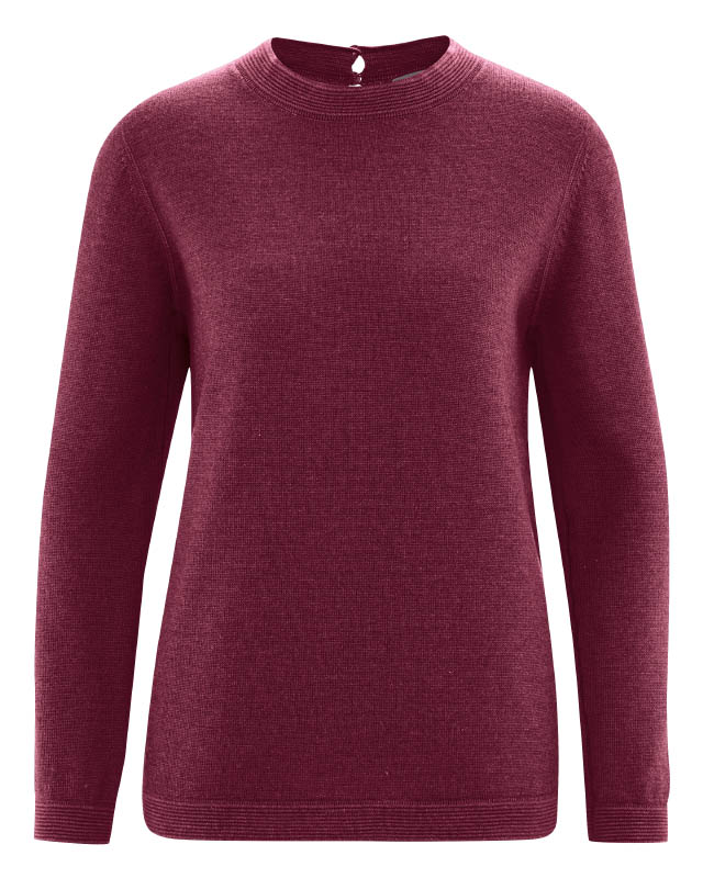 Maglione in calda lana e cotone biologico donna