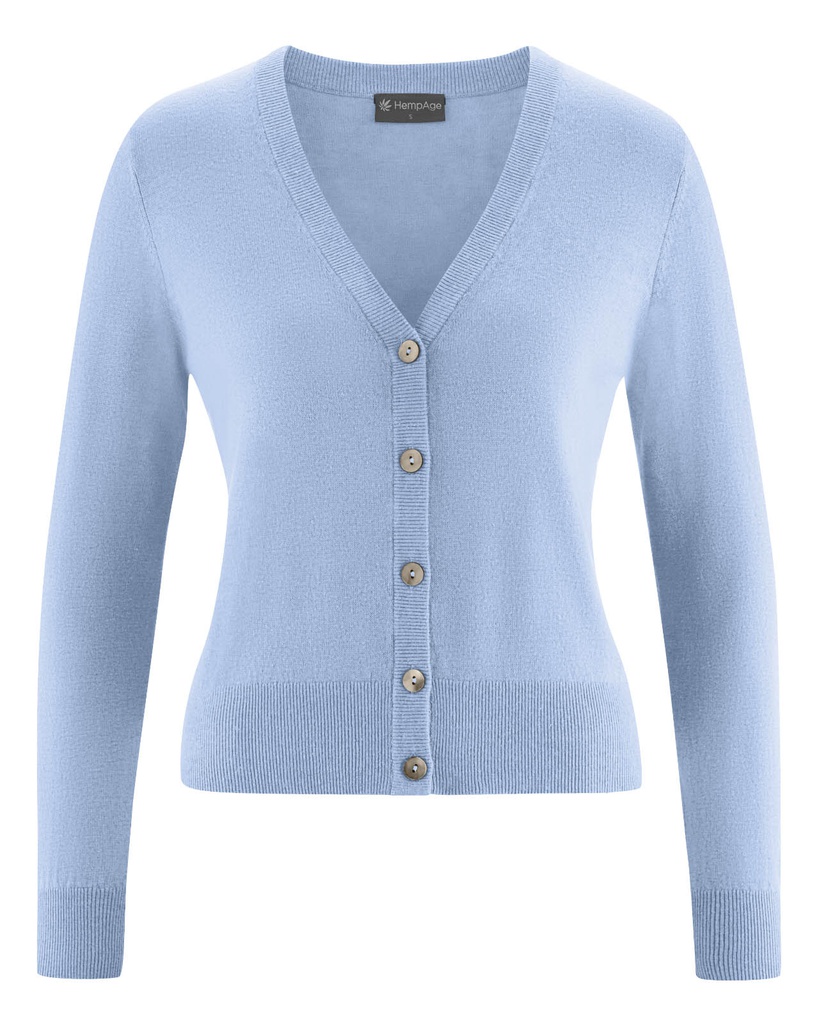 Cardigan corto canapa e cotone biologico