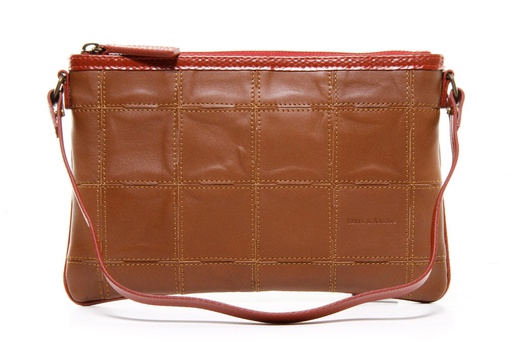 [KRES-POCHE-CG] FIRE & HIDE CLUTCH - COGNAC