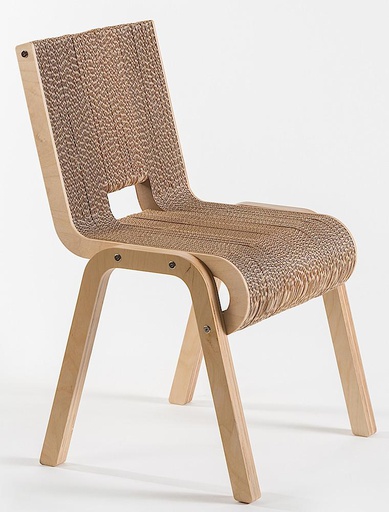 [LESS-CHA-BET] PREZZO SU RICHIESTA - Less Chair- sedia in cartone betulla senza braccioli