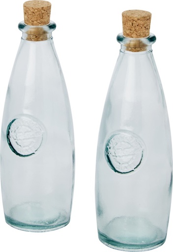 [PF-11318201] Bottiglia e bicchiere per acqua in vetro riciclato