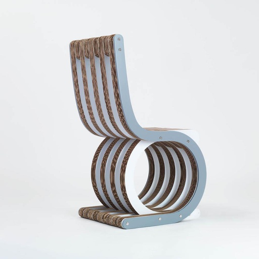 [LESS-TWC-COL] PREZZO SU RICHIESTA - Twist Chair - sedia in cartone e legno laccato colorato