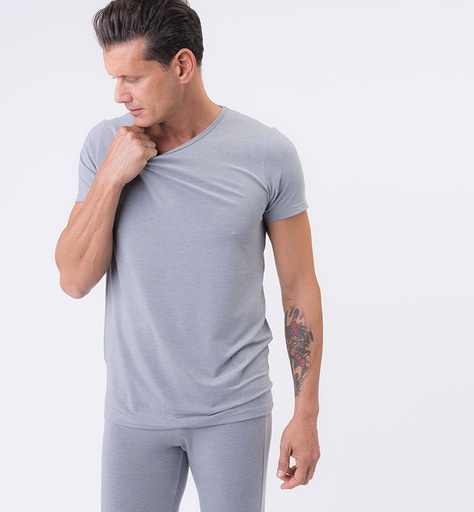 T-shirt in tessuto naturale | Grigio