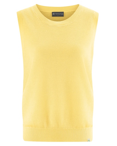 Maglia senza maniche canapa e cotone biologico