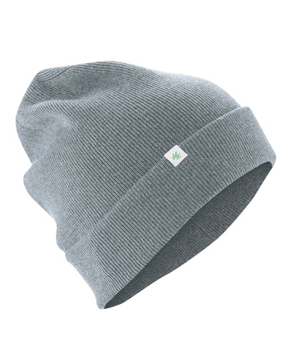 [LZ410-grey melange] Cappellino in maglia di lana e canapa
