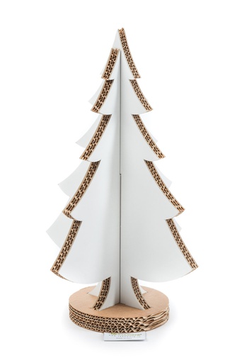 [ALB-V01-45-BI] Albero di Natale in Cartone 100% riciclabile - 45 bianco